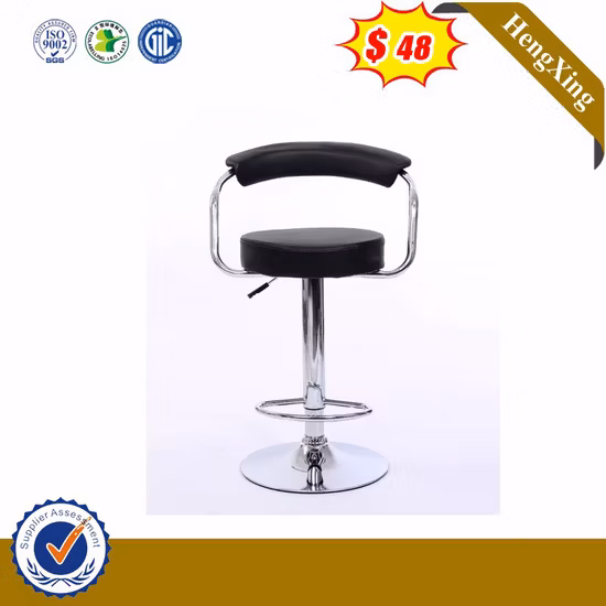 Muebles Foshan Silla de comedor de madera estilo barra giratoria Silla de cuero café
